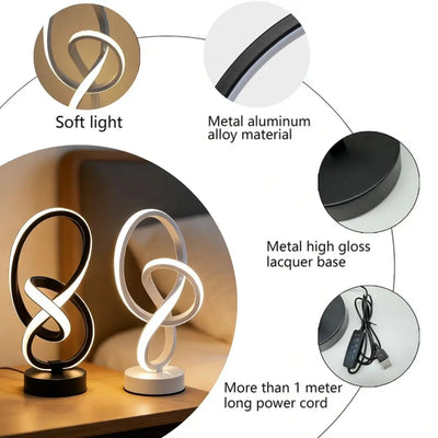 INFINITY RING – SPIRAL-LED-TISCHLAMPE