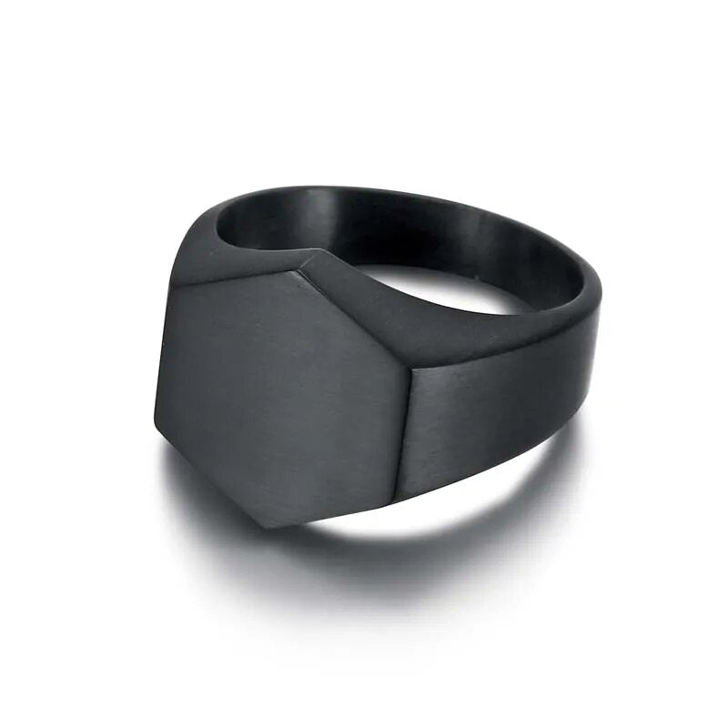 Ring im Punk Rock-Stil - 316L-Edelstahl-Signetring
