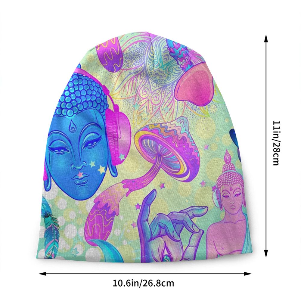 Psychedelic Skull Beanie – Trippy Wintermütze