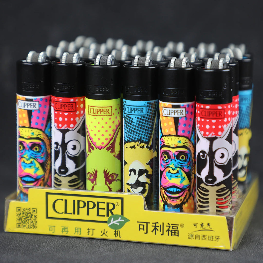 Clipper lighter – Refillable with grinding wheel &amp; design motif