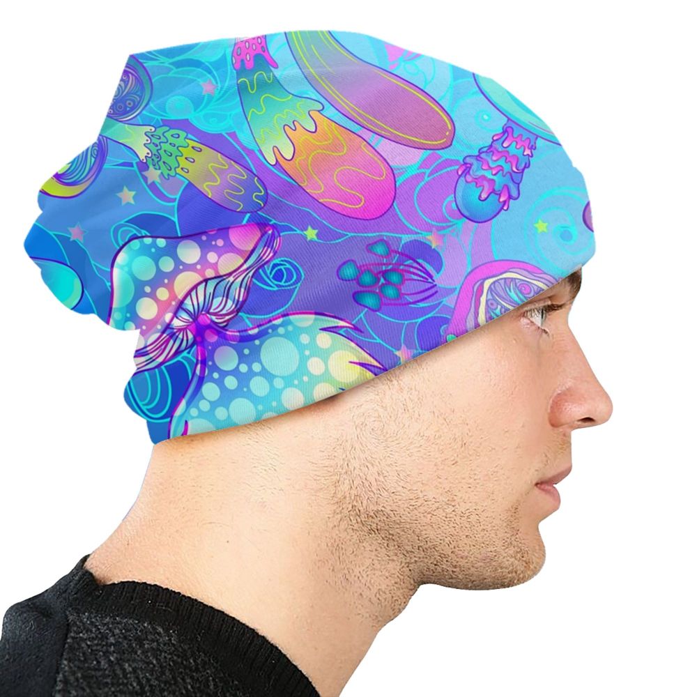 Psychedelic Skull Beanie – Trippy Wintermütze