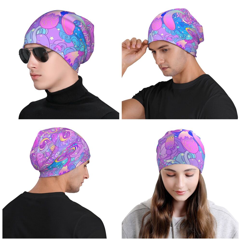 Psychedelic Skull Beanie – Trippy Wintermütze