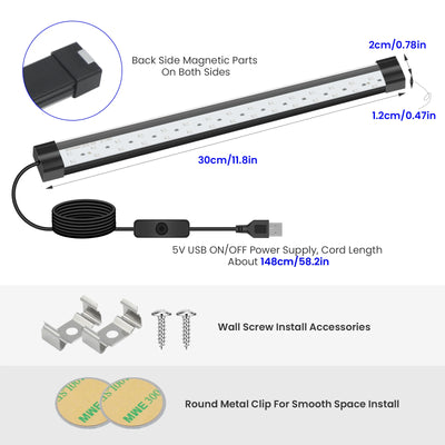 UV DUO BAR 30 CM – 2ER-SET SCHWARZLICHTLEISTEN