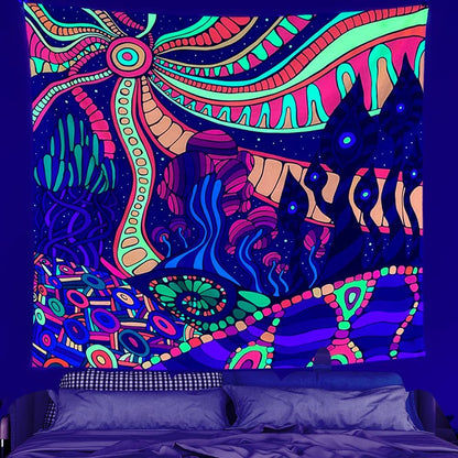Geheimnisse des Sternenuniversums psychedelische Schwarzlichtposter