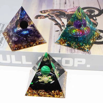 Orgonit pyramide FLOW Schwarzlichtposter - Produktbild 2 - NiZED