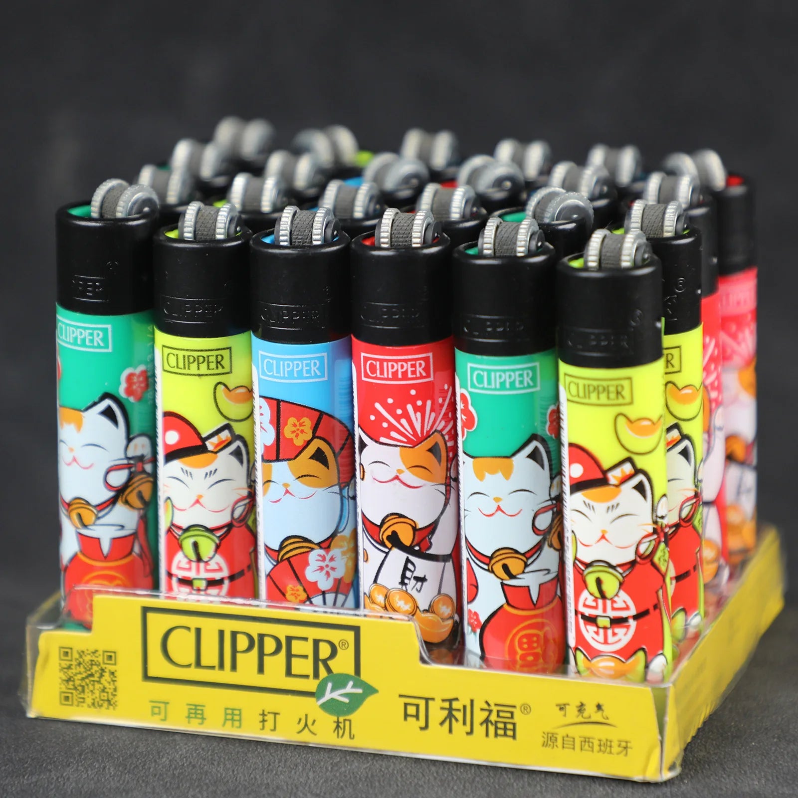 Clipper lighter – Refillable with grinding wheel &amp; design motif