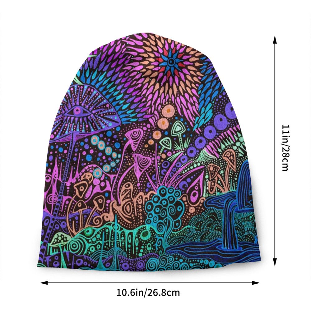 Psychedelic Skull Beanie – Trippy Wintermütze