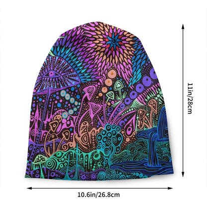 Psychedelic Skull Beanie – Trippy Wintermütze