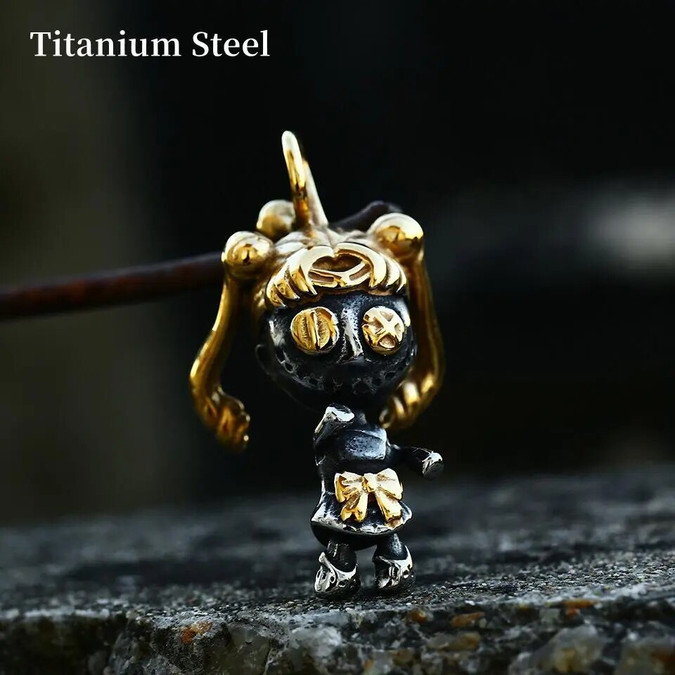 Quadbob -Schädelpuppe Halskette