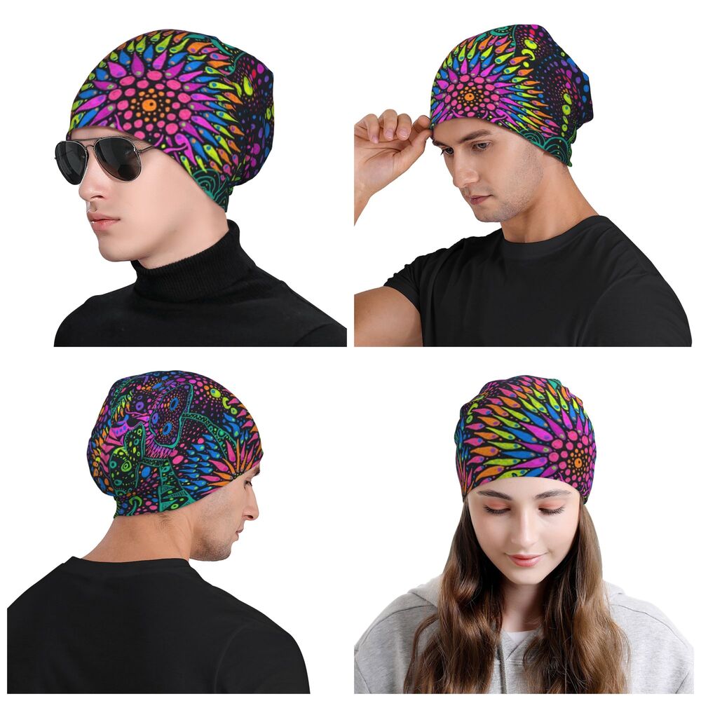 Psychedelic Skull Beanie – Trippy Wintermütze