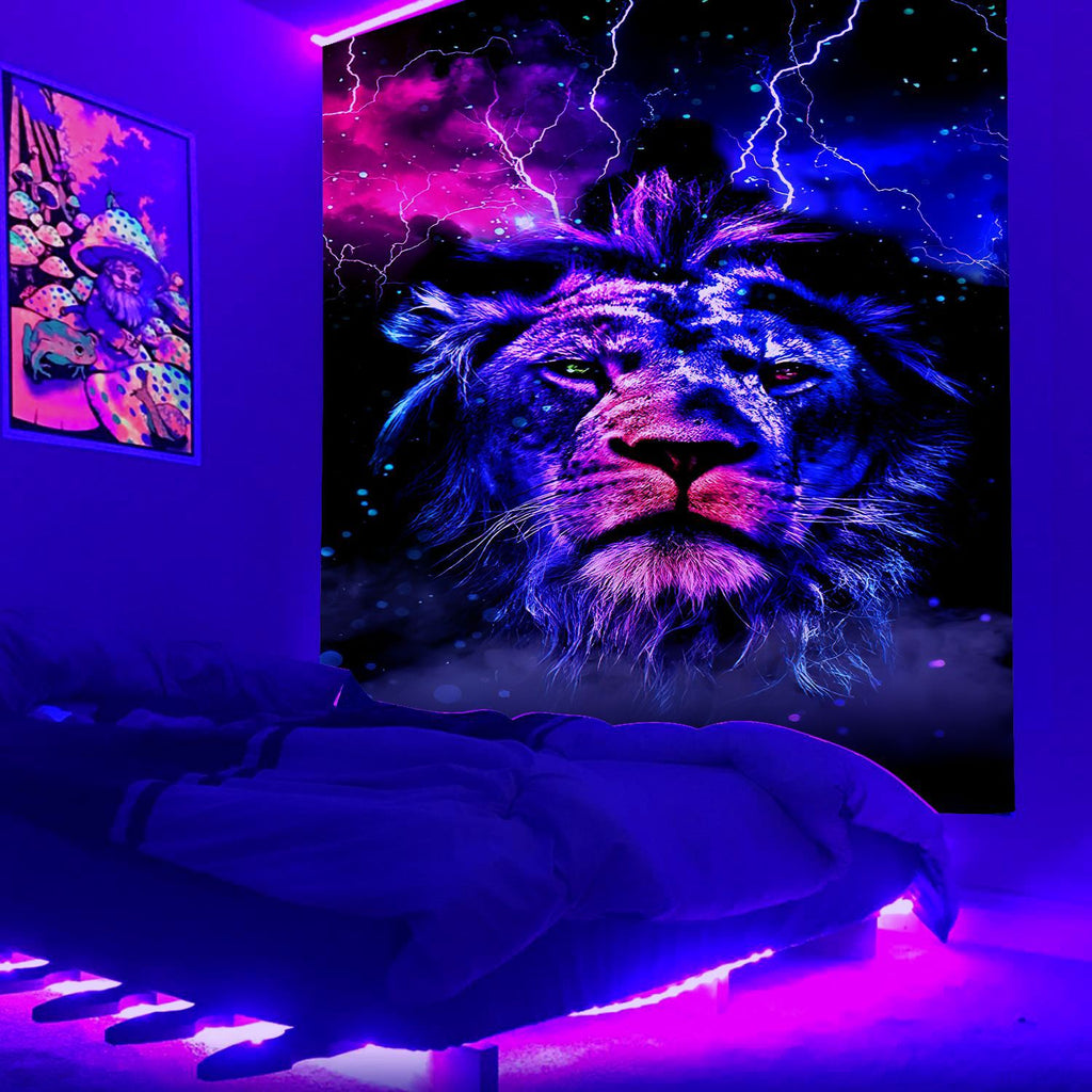 Wildlife flaming Schwarzlichtposter