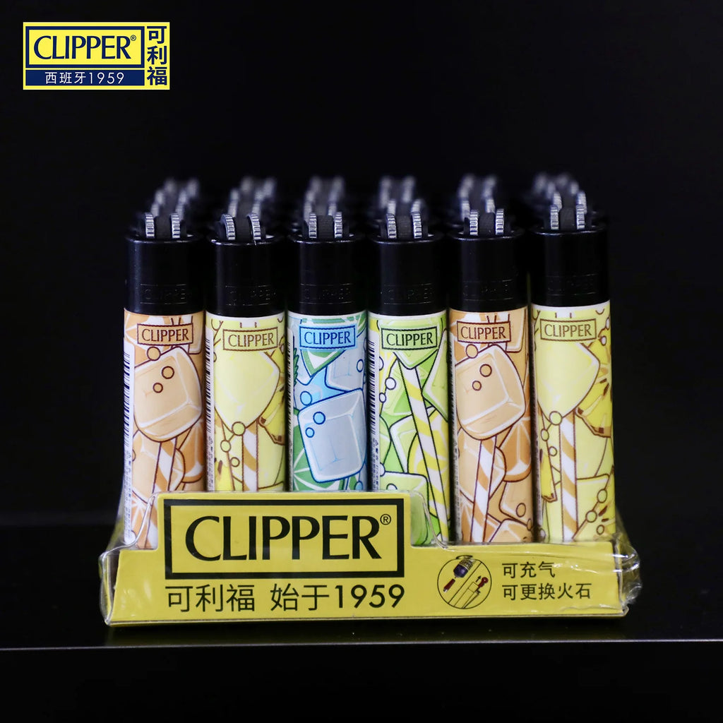 Clipper lighter – Refillable with grinding wheel &amp; design motif