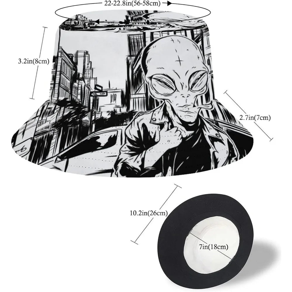 Space UFO Alien Bucket Hat – Unisex