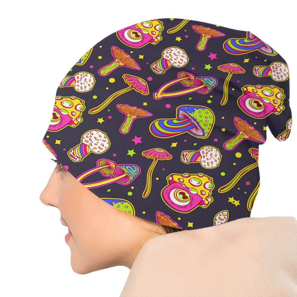 Psychedelic Skull Beanie – Trippy Wintermütze