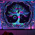 Luminous Tree of Life Psychedelic Mushroom Schwarzlichtposter