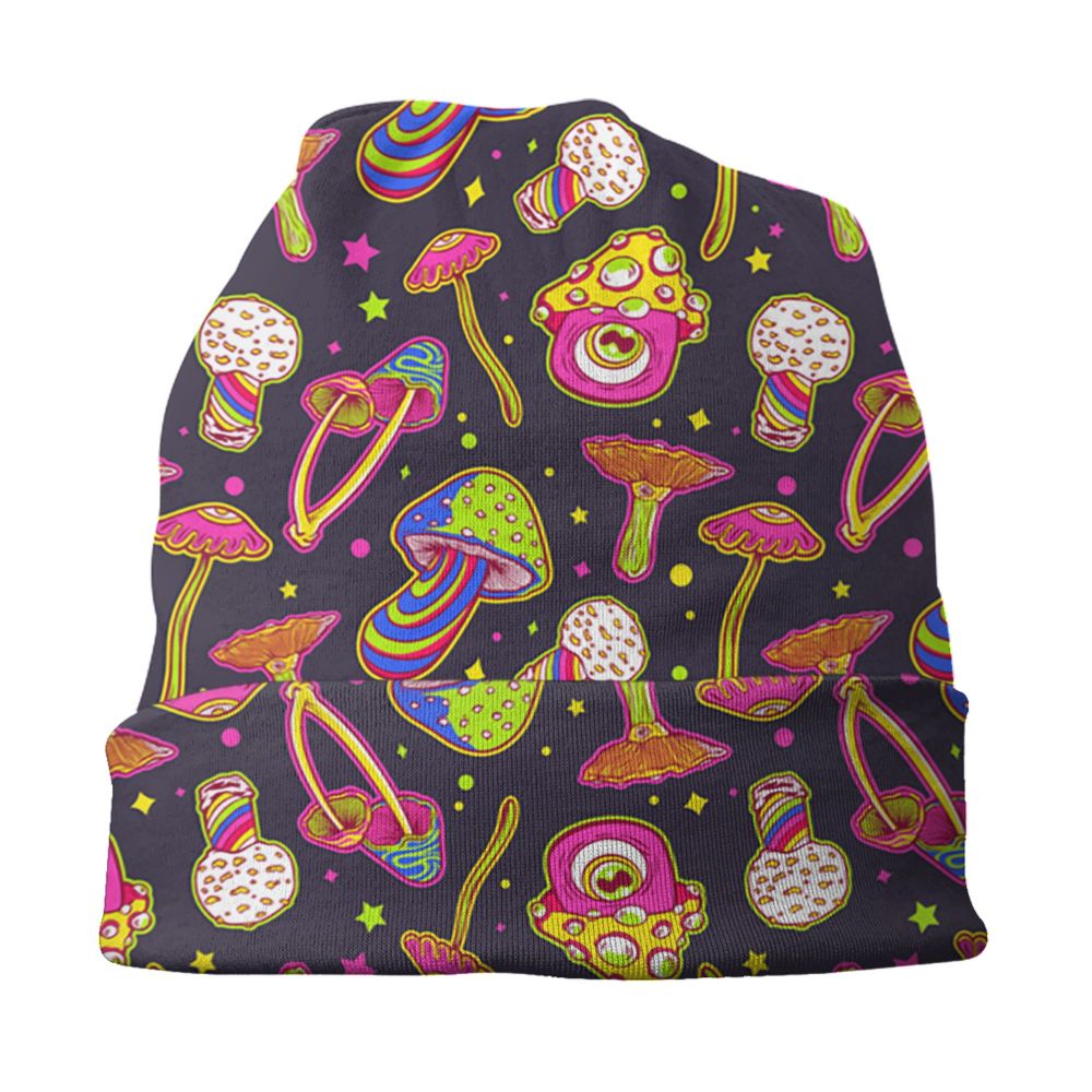 Psychedelic Skull Beanie – Trippy Wintermütze