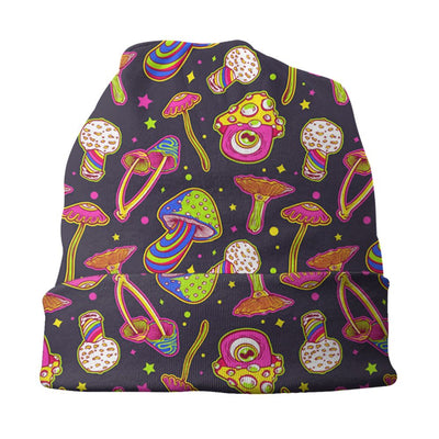 Psychedelic Skull Beanie – Trippy Wintermütze NiZED rave techno