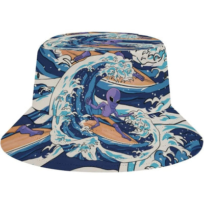 Space UFO Alien Bucket Hat – Unisex NiZED rave techno