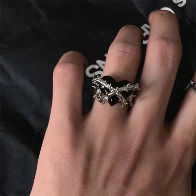 Trendiger Silberfarbener Ring - Produktbild 21 - NiZED