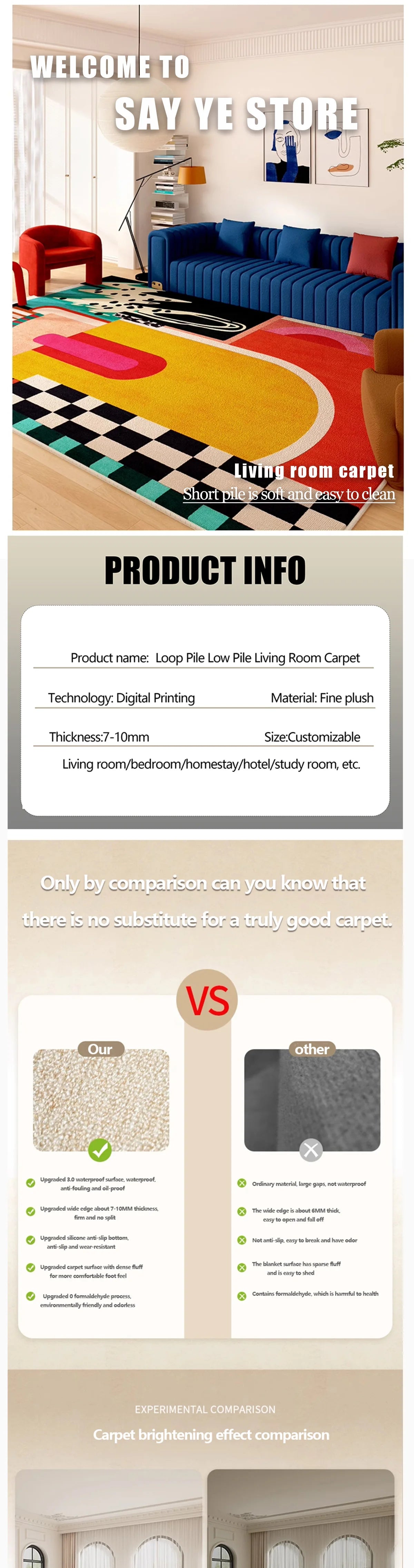 Abstrakter Farb-Teppich – Unregelmäßig & Modern