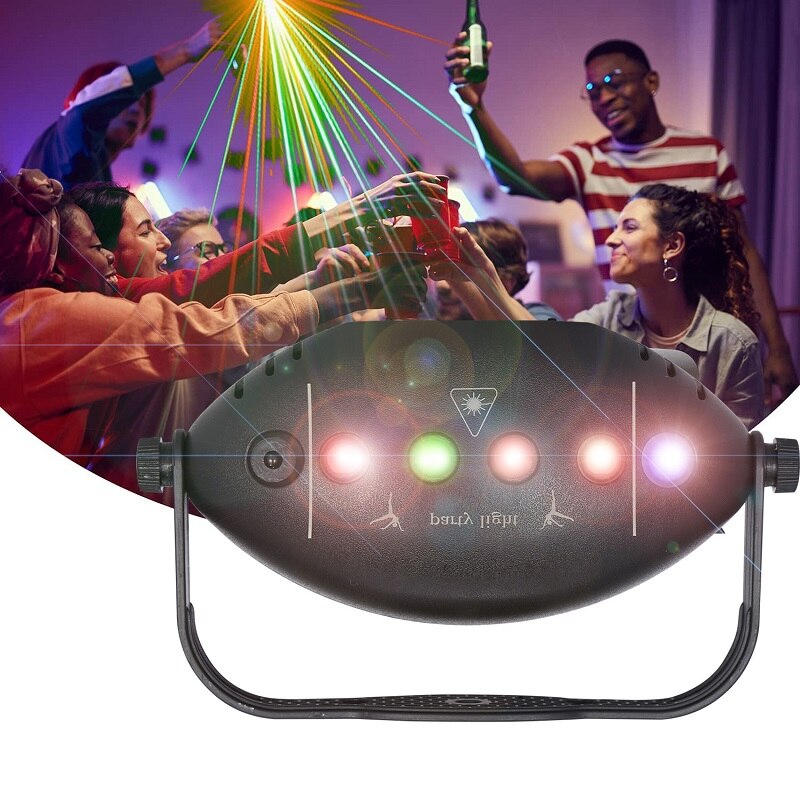 Party-Licht Disco-Projektor mit Soundsteuerung Hausparty Black light UV Edition
