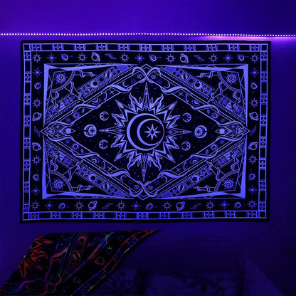 Geheimnisse des Sternenuniversums psychedelische Schwarzlichtposter