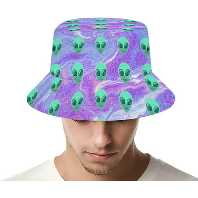 Space UFO Alien Bucket Hat – Unisex NiZED rave techno