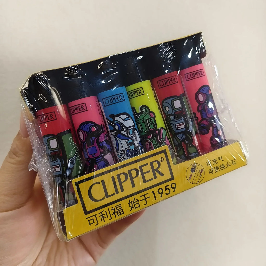 Clipper lighter – Refillable with grinding wheel &amp; design motif