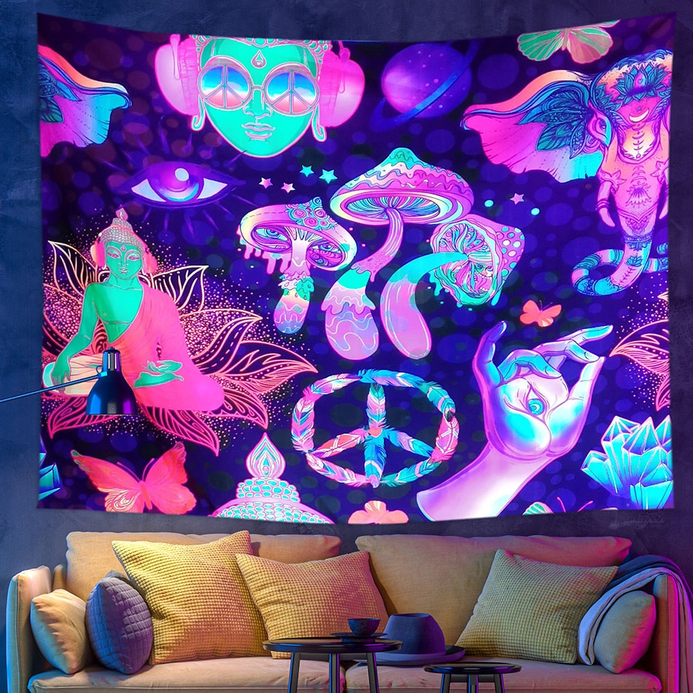 Psychedelic Light Flourescent Schwarzlichtposter