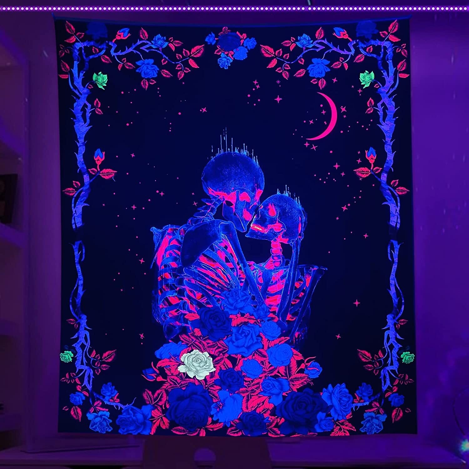 Geheimnisse des Sternenuniversums psychedelische Schwarzlichtposter