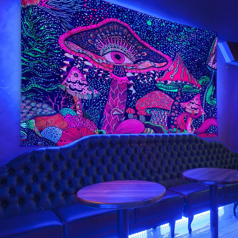 Boho Wall Schwarzlichtposter