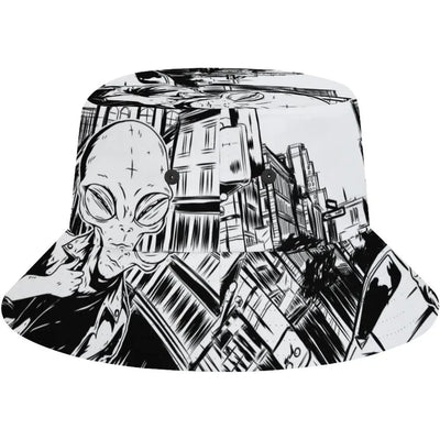 Space UFO Alien Bucket Hat – Unisex NiZED rave techno
