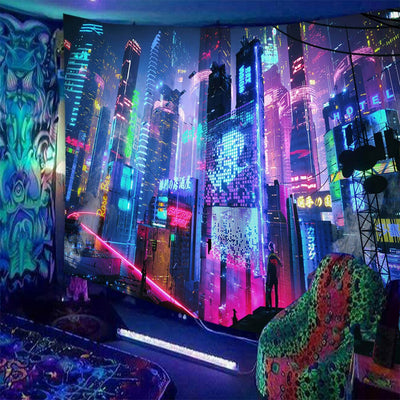 Cyberpunk Futuristic Schwarzlichtposter - Produktbild 8 - NiZED