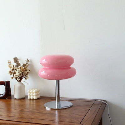 Lava Pop – Glas-Tischlampe mit 3 Lichtfarben