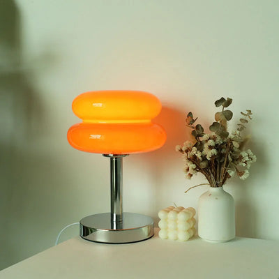 Lava Pop – Glas-Tischlampe mit 3 Lichtfarben