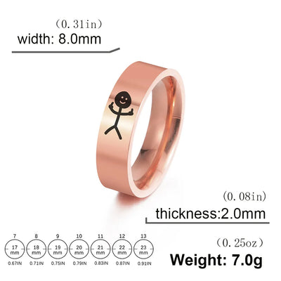 Funny Stickmanmittelfinger Ring - Produktbild 10 - NiZED