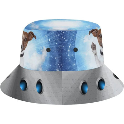 Space UFO Alien Bucket Hat – Unisex NiZED rave techno