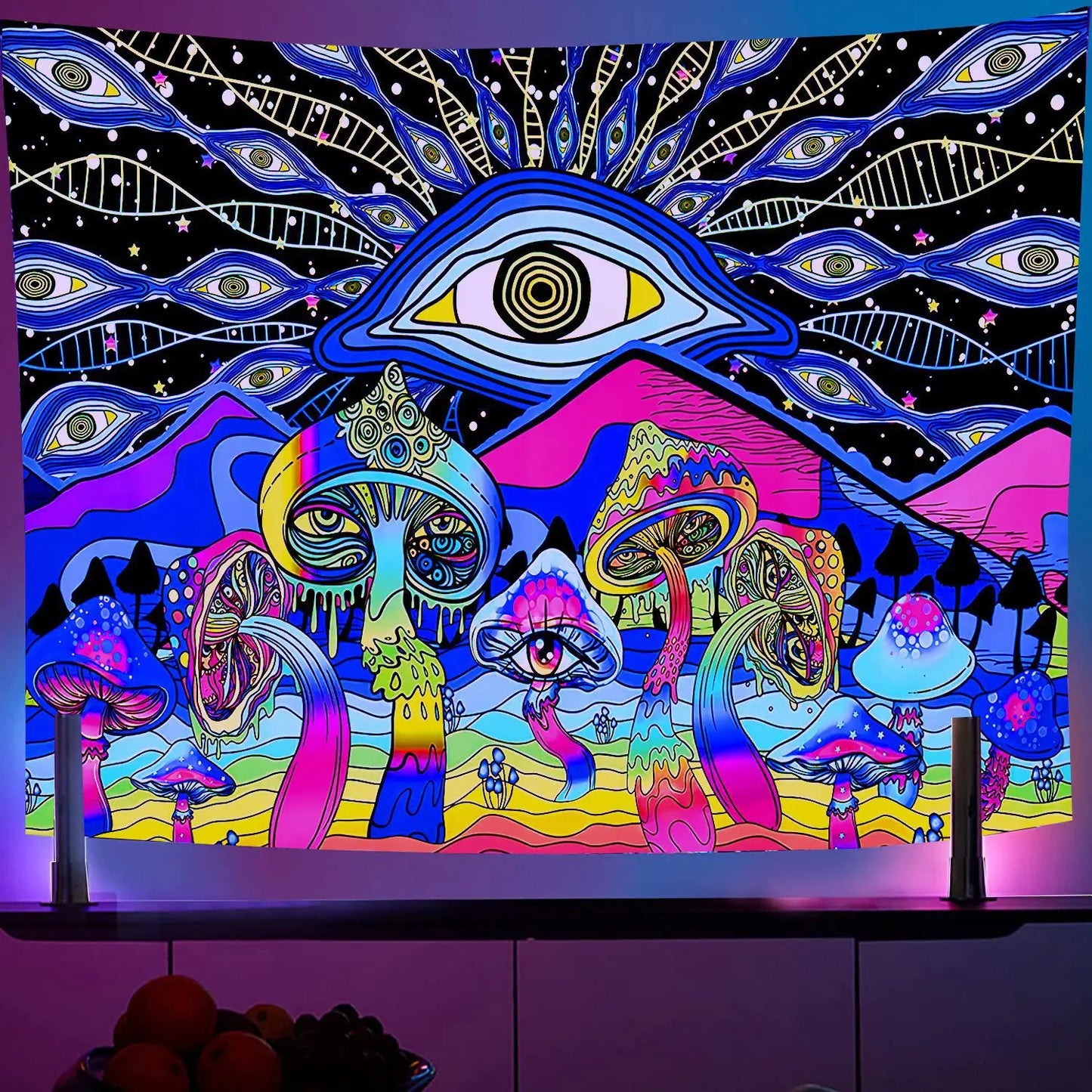 Sunny Sun Blacklight Poster
