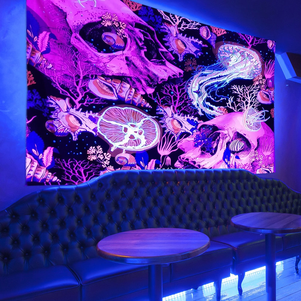 Boho Wall Schwarzlichtposter