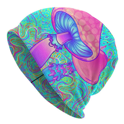 Psychedelic Skull Beanie – Trippy Wintermütze NiZED rave techno