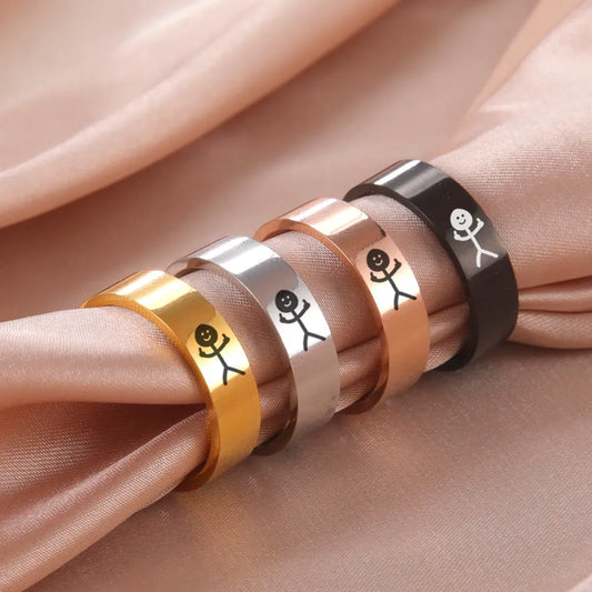 Funny Stickman-Mittelfinger Ring - Hip-Hop Partyaccessoire