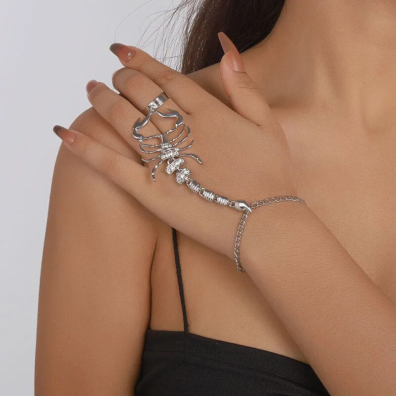 Punk Style Schwarze Armbandringe - Geometrisches Design