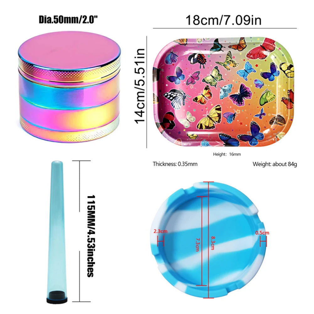 5-teiliges Smoking Kit – Grinder & Zubehör