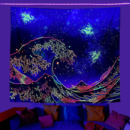 Geheimnisse des Sternenuniversums psychedelische Schwarzlichtposter