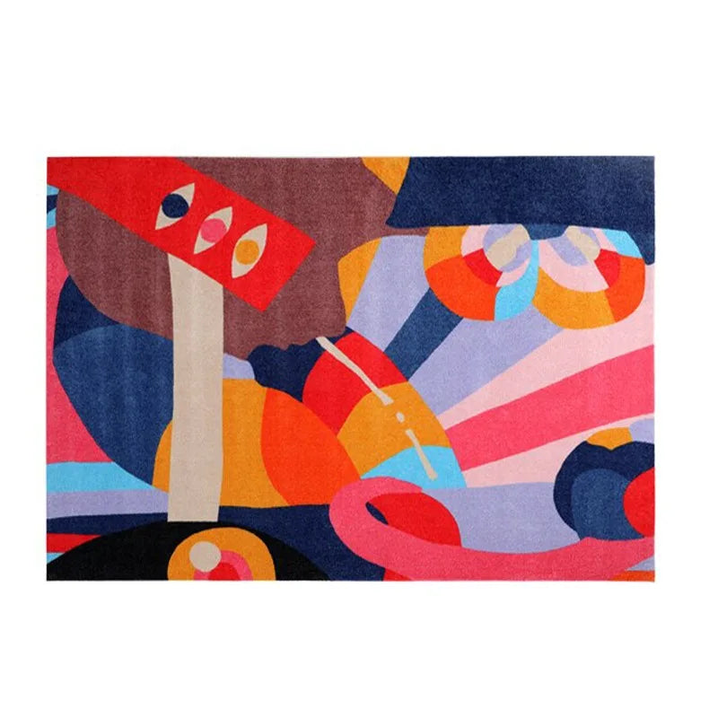 Bunter Abstrakter Kunst-Teppich – Samtweich & Modern