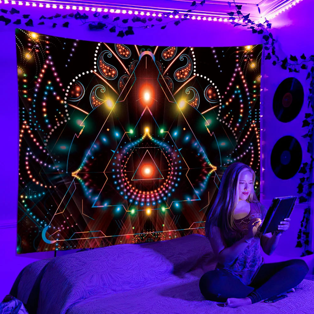 Decoded D Blacklight Poster