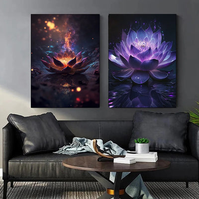 Lotus Gold Schwarzlichtposter - Produktbild 2 - NiZED