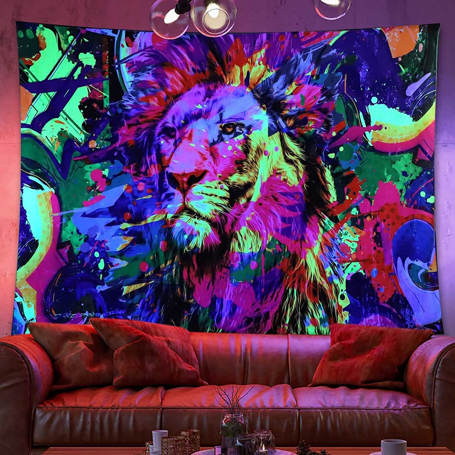 Geheimnisse des Sternenuniversums psychedelische Schwarzlichtposter