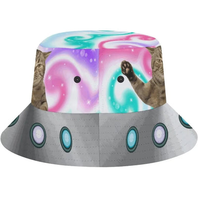 Space UFO Alien Bucket Hat – Unisex NiZED rave techno