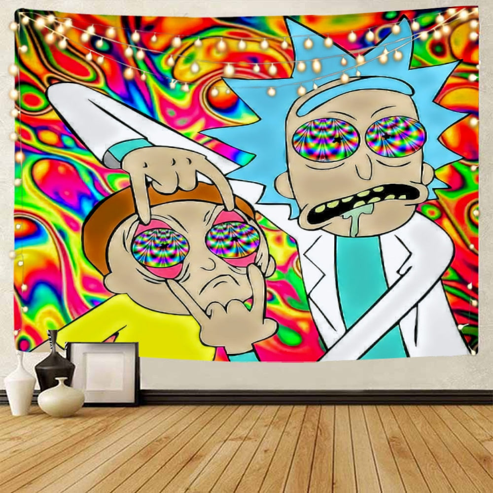 Exotische Bunte Datura Bohemian Hippie Schwarzlichtposter